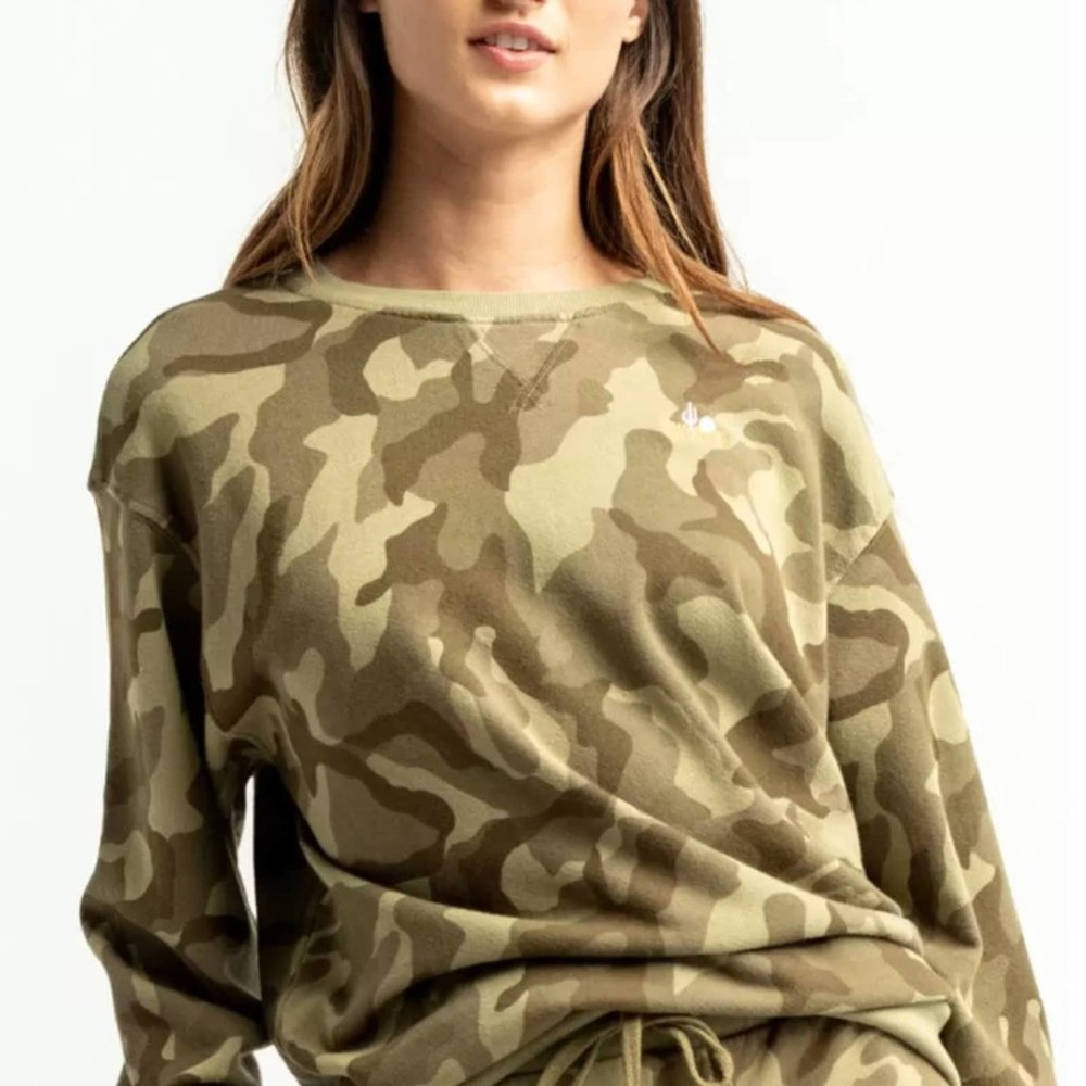 NEW Billabong After Surf Camo Print Sweatshirt
